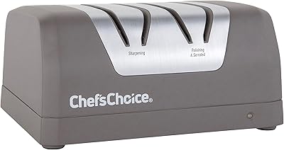 Electric knife sharpener chief choice shc22 with rechargeable battery for straight and 20 -degree -sided blades using 100 % diamond abrasives, 2 steps, gray.. You choose it, we deliver it — DIAYTAR Nigeria makes shopping easy.