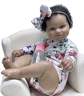 Realist doll newborn 22-inch adoli girl with fabric body of the gallery, realistic African-American girl doll, best birthday gift box called Amelia.. Shop quality and variety at unbeatable prices on DIAYTAR Nigeria — delivery in under 8 days.