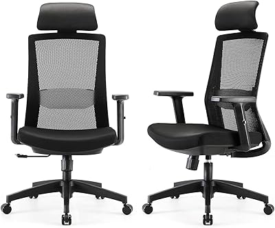 SIHU ergonomic office chair, swivel office chair with adjustable support and armrests, breathable mesh, steering chair high (black).. Navigate through thousands of products at pocket-friendly prices with DIAYTAR NIGERIA's easy-to-use platform.