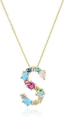 Necklace with the first letter of the name in cubic zirconia for women | Elegant necklace with the first letter of the name | Necklace dotted with colorful 18 -carat gold -plated crystals for girls, crystal metal, cubic zirconia.. Shop smarter with DIAYTAR Nigeria — from household essentials to electronics, we have everything you need. Plus, our delivery is fast, secure, and arrives between 5 and 8 days.