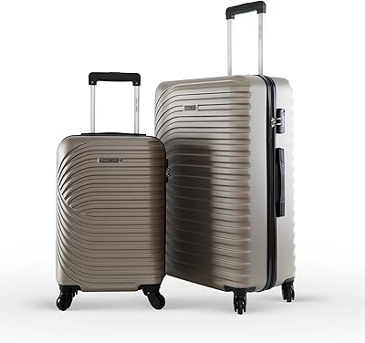 Set of light and rigid ABS luggage luggage with ABS lock for men and women, 2 -piece luggage with a hard -shaped shell, champagne, champagne.. Experience the joy of discovery with DIAYTAR NIGERIA's vast catalog and nationwide affordable delivery.