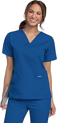 Medical blouse casual cut with 4 pockets and v ESSENTIALS 8219 for women.. Shop smarter, not harder with DIAYTAR NIGERIA - thousands of products at your fingertips with affordable delivery.