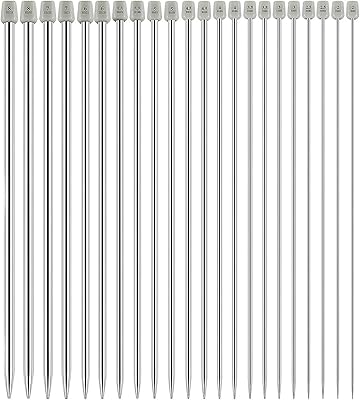 Set of knitting needles 11 pairs 22 pieces 14 "length.. DIAYTAR NIGERIA: Your one-stop e-commerce destination with affordable prices and nationwide delivery in 5-8 days.