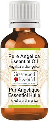 Essential oil of Angelique Pure Greenwood Essential (Angelica Archangelica) 100 % natural of therapeutic quality distilled in steam for personal care 5 ml (0.15 oz).. DIAYTAR NIGERIA: Where smart shoppers find everything they need at prices they can afford.
