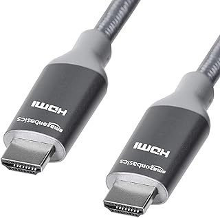 HDMI 4K High speed Amazonbasics 10.2 Gbit/s cable with braided cord, 3 feet, dark gray.. Discover why thousands choose DIAYTAR NIGERIA for affordable products delivered in less than a week.