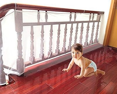 Children's safety net for stairs | Children's safety balcony railing | Children's safety net for balcony | Staircase security for children | Safety product for children - 3 -room package (3 m x 1.1 m wide each), white.. For everyday items and more, trust DIAYTAR Nigeria.