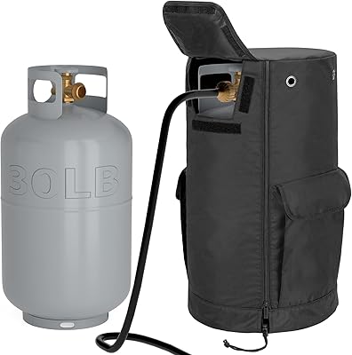 Samdeo Samdeo propane tank cover with folding side cover and fixed table top, outdoor propane tank cover for 30 pounds propane bottle, with 2 storage pockets, impermeable and striped, black, bag only.. Enjoy the simplicity of shopping with DIAYTAR NIGERIA, offering vast choices delivered in just 5-8 days.