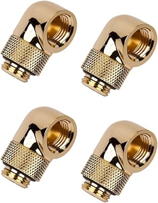 Barrow G1/4 \ "Male extension connector with female, swiveling at 90 degrees, gold, 4 rooms.. Discover the perfect balance of price and convenience with DIAYTAR NIGERIA's nationwide e-commerce platform.