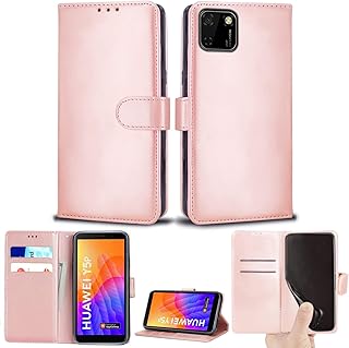 Huawei y5p compatible shell - [5.45 inches] Complete leather protective cover with flap and wallet support for Huawei Y5P (Rose gold).. Experience retail therapy without the financial stress at DIAYTAR NIGERIA's affordable e-commerce platform.