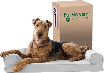 Bed for dog and chat furhaven - Dog bed padded in memory foam, removable and machine washable cover - Silver gray, large.. Shop with confidence at DIAYTAR NIGERIA, offering extensive product variety with nationwide delivery.