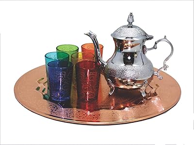 Set of Moroccan tea service platforms - 1 teapot and 6 cups to1399 -i.. DIAYTAR NIGERIA: Your partner in affordable shopping with nationwide delivery in just 5-8 days.