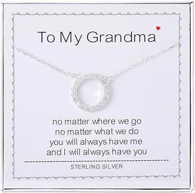 Amplelove grandmother gifts of grandchildren necklace in sterling silver silver for Christmas gifts from grandmother grandmother necklace, metal, without precious stone.. DIAYTAR NIGERIA combines affordability with convenience, delivering your purchases within 5-8 days.