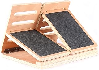 Wooden tilted board to lift the legs stretch elastic board ankles and calves.. DIAYTAR NIGERIA brings the market to your fingertips with affordable prices and swift delivery services.