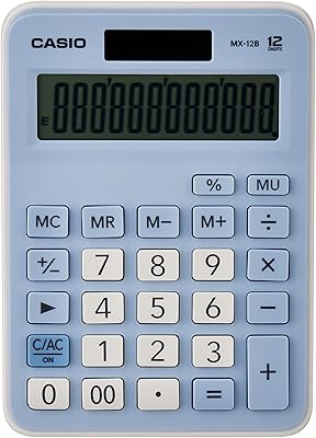 Casio 12-digit calculator MX-12B-LB Blue.. Your one-click solution to affordable shopping, DIAYTAR NIGERIA delivers quality products nationwide.