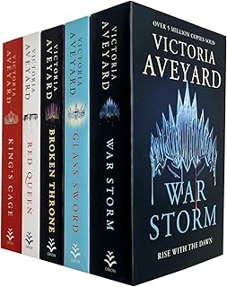 Collection set of 5 pounds Victoria Aveyard Red Queen Series (Red Queen, Glass Sword, King's Cage, War Stage, Broken Throne).. DIAYTAR Nigeria: Where affordability meets fast and reliable e-commerce service.