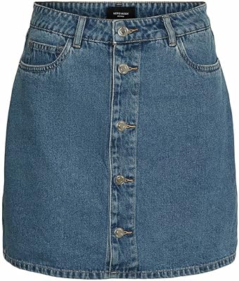 Harper skirt high waist with wide legs vero moda for women, size m, denim blue.. DIAYTAR NIGERIA: Your gateway to affordable products delivered reliably across Nigeria.