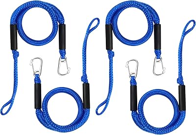 Guarantee elastic cord for boat with carabiner and clip, marine mooring rope, boat attachment accessories for jet ski, motorcycle, pontoon, kayak, sea doe, wave runner, canoe (blue with clips).. Why shop anywhere else? DIAYTAR Nigeria has it all, at prices you’ll love.
