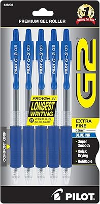 Rechargeable retractable Rollo G2 Premium Retractable Pens, Extra Fine Point, Blue Ink, Package of 5 (31298).. DIAYTAR NIGERIA: Empowering Nigerians with access to affordable products delivered within 8 days.