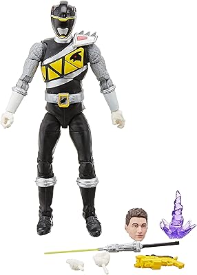 Collection figurine Power Rangers Dino Charge Black Ranger Deluxe De Lightning Collection 15 cm high with Hasbro accessories.. DIAYTAR NIGERIA: Your trusted partner for affordable online shopping with reliable delivery timeframes.