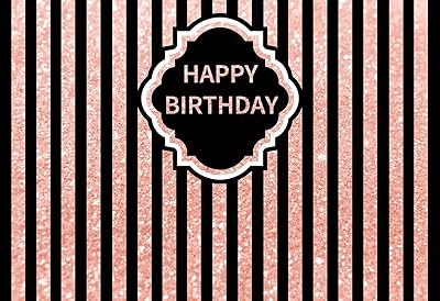 7x5ft black pink gold glitter striped texture women Happy birthday photo festival decorations background paintings background (7x5ft (200x150cm)))).. Experience shopping freedom with DIAYTAR NIGERIA's comprehensive platform and reliable shipping service.