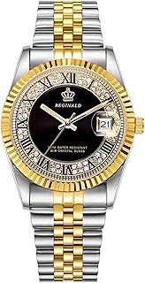 Stainless steel quartz unisex watch with sapphire, pink gold/white dial, luxury needles.. DIAYTAR NIGERIA: Making online shopping accessible with affordable prices and nationwide delivery service.