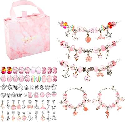 Sweet Seven Manufacturing Kit of Buslets with Buspses 66 Pieces for Girls, Kit of Pearls and Colliers Made by children for children aged 5 6 7 8 9 10 11 12 years old, girls of 5 6 7 8 8 9 10 11 12 years old, Gifts for girls with gift box (pink).. Shop smarter, not harder with DIAYTAR NIGERIA - thousands of products at your fingertips with affordable delivery.