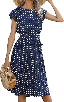 PDBQ Simple Summer Dress Mid-Long for women, high waist, short sleeves with belt.. Shop across categories with ease at DIAYTAR NIGERIA, delivering affordability within the week.