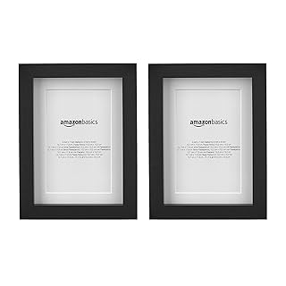 Amazonbasics photo frame with key pass, size 13 x 18 cm and mat up to 10 x 15 cm, black, 2 pieces.. DIAYTAR NIGERIA combines affordability with convenience, delivering your purchases within 5-8 days.