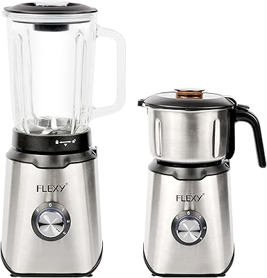 Flexi 600 W 2 in 1 flexi crusher set with stainless steel and glass jars for grinding and a hard mixture.. Shop smarter with DIAYTAR NIGERIA's diverse marketplace and budget-friendly nationwide delivery.