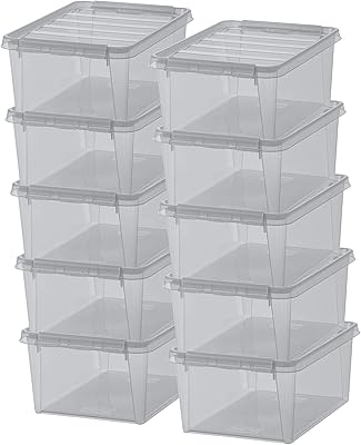 Smart Store - Color 15 - Lot of 10 storage boxes - Gray - 40 x 30 x 18 cm - 14 liters.. DIAYTAR Nigeria combines variety, affordability, and speed — making your online shopping experience not only enjoyable but also cost-effective.