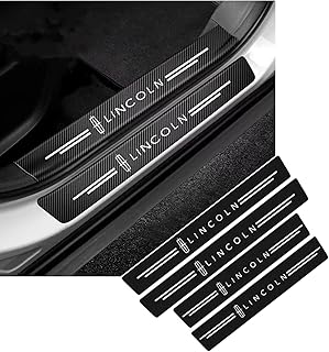 4 protective carbon fiber carbon carbon door stickers - Lincoln door threshold sticker to protect the carrier car door threshold, compatible with car door panel accessories.. Shop smarter, not harder with DIAYTAR NIGERIA - thousands of products at your fingertips with affordable delivery.