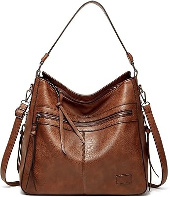 Lotvi strap bag for women, leather handbag with winter pompom for women, luxury shoulder bag for women (color: brown).. Shop with confidence on DIAYTAR Nigeria — quality products and timely delivery.