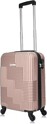 SINATOR LIGHT UNISEXE RIGID RIGHT BACK with 4 casters - KH110 | Made of abs, pink gold, 20 -inch hand luggage.. The future of Nigerian shopping is here — DIAYTAR Nigeria.