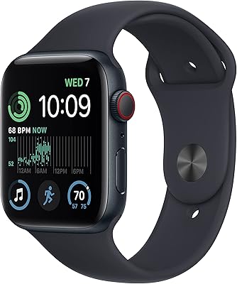 Apple Watch SE (GPS + Cellular, 44 mm) - Night Sky Aluminum Box with Sport Sky Sky Bracelet - Standard size.. Experience the convenience of boundless shopping with DIAYTAR NIGERIA's affordable platform and quick shipping.
