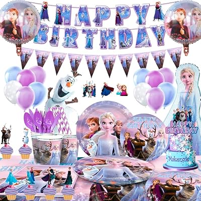 Birthday supplies La Queen des Neiges 124 Pieces Decorations and Birthday Party Crockery La Queen des Neiges - Balen Banner Plates on the theme of the Snow Queen and other Birthday Birthday Supply Supply.. DIAYTAR NIGERIA: Making quality products accessible to all Nigerians at affordable prices.