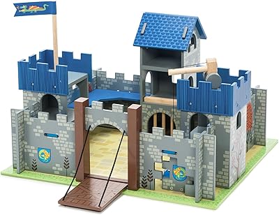 Le Toy Fan - Educational Toy in Excalibur Knights Wooden | Set of wooden castle toys for boys, blue innocent castle (TV235).. Discover a world of choices with DIAYTAR NIGERIA's extensive marketplace and prompt shipping service.