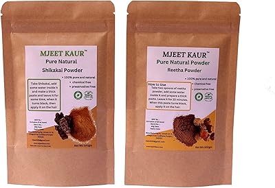 Mjeet Kaur Natural Reetha, combined Shikakai powder pack, hair mask (100g).. Shop with purpose at DIAYTAR NIGERIA, where your money goes further and delivery is always prompt.