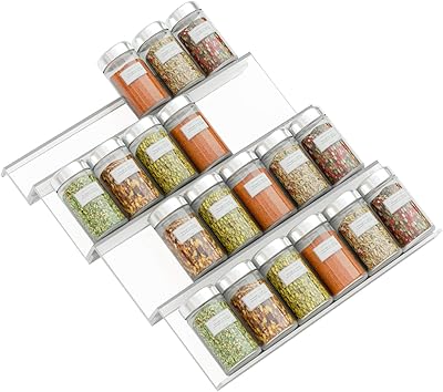 Newby acrylic spice tray - 4 -level spice drawer organizer for kitchen cabinets, 1 transparent package.. DIAYTAR NIGERIA: Where every Nigerian finds what they need at prices they can afford, delivered promptly.