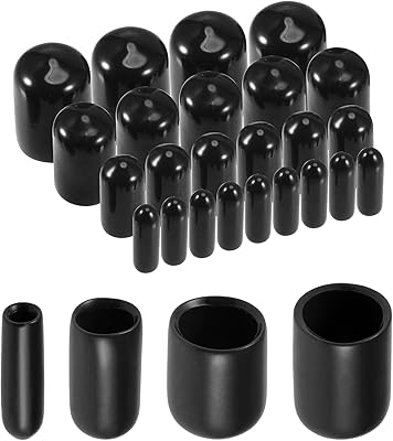 40pcs Round rubber tips 1-8 "1-4" 3-8 "1-2" Kit with protectors.. DIAYTAR Nigeria — the online store where variety meets value.