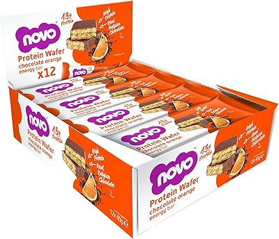Novo protein wafer energy bar, 13 g protein, real Belgian chocolate - orange chocolate, 40 g (12 pack).. Experience shopping without limits at DIAYTAR NIGERIA, where affordability meets convenience in just days.