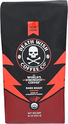 Café Moutu Death Wish, the strongest coffee in the world, certified organic by USDA, 16 oz.. DIAYTAR NIGERIA makes quality accessible to all with our affordable prices and quick delivery service.
