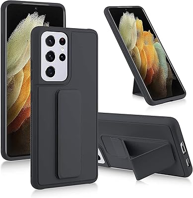 Thin -quality Silicone Silicone Protective case in PU leather with reinforced protective strap for S21 Ultra (black).. Experience the ease of one-stop shopping with DIAYTAR NIGERIA's diverse catalog and nationwide delivery.