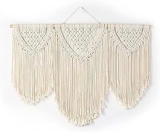 43 "x 32" Large macrame wall hanging with bohemian design - bohemian chic wall tapestry, interior decoration for bedroom, living room, apartment, wedding party (butterfly).. DIAYTAR NIGERIA brings retail convenience to your screen with affordable prices and dependable shipping.