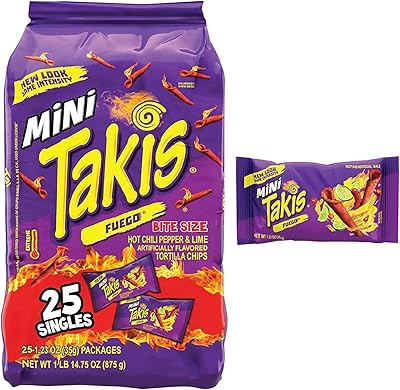 Takis Fuego mini lime pepper, 1.2 Oz 25 pieces of 5, mini sachets 125 rooms in total.. Your budget-friendly online marketplace, DIAYTAR NIGERIA delivers a world of products in just 5-8 days.