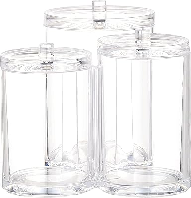 3 acrylic storage compartments to contain 100 % cotton swabs - cosmetics organizer - bathroom accessories.. Shop everything from A to Z on DIAYTAR Nigeria — delivered nationwide.