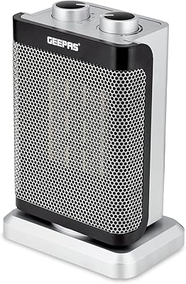 Portable electric heating geepas in ceramic small radiator blowing BTC for offices and tables.. Experience the convenience of online shopping with DIAYTAR NIGERIA's reliable 5-8 day delivery service.