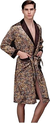 Long and light nightgown in silk satin for men.. Buy better with DIAYTAR Nigeria — the ultimate e-commerce platform in Nigeria.