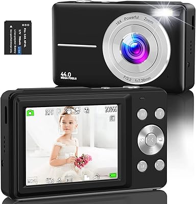 Digital camera, rechargeable digital camera with 16x FHD 1080p 44mp mini digital camera for photography for beginners with 1 battery - black.. Shop across boundaries with DIAYTAR NIGERIA's comprehensive catalog delivered nationwide at budget rates.