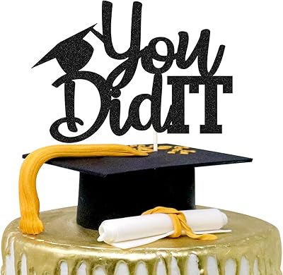 Cakes decorations "You have", Decorations of 2022 diploma discount cakes, category of festive decorations supplies 2022, decoration of graduation cake, 1 piece of black glitter.. DIAYTAR NIGERIA brings the marketplace to your home with budget-friendly prices and nationwide delivery.