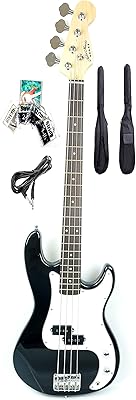 Mike Music 46 -inch electric bass guitar in 4 -string linden linden vintage with case, cable and additional strings (bass 4 strings, black).. Unlock a world of affordable products with DIAYTAR NIGERIA's expansive e-commerce platform.